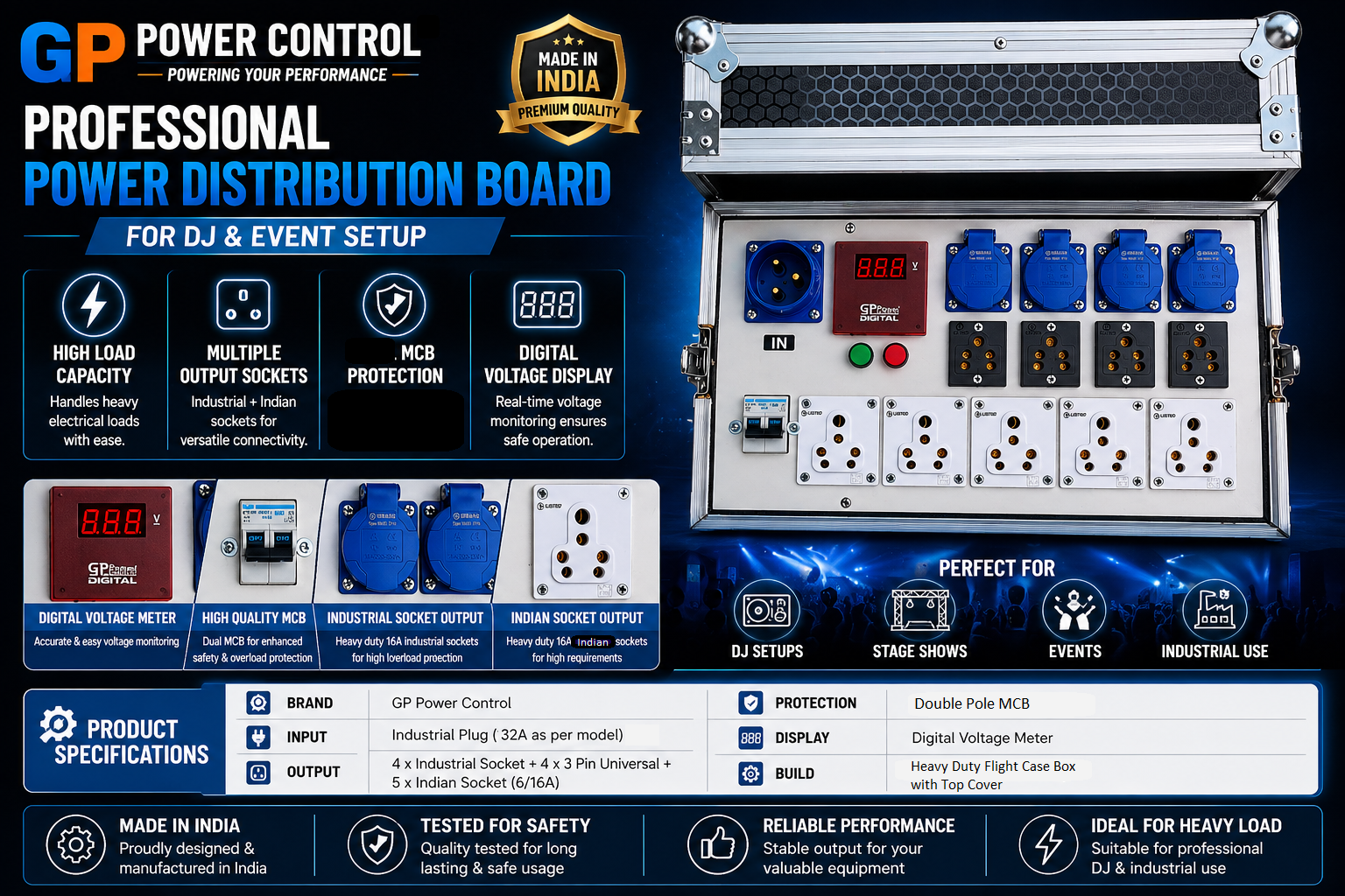 Single Phase Flight Case Board